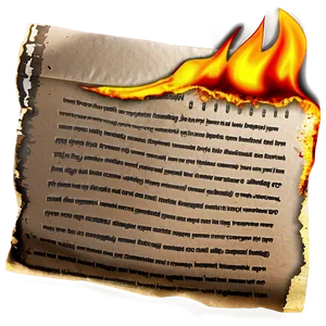 Burning Paper Effect Png 8 PNG Image