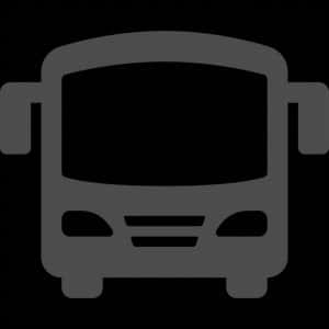 Bus Icon Silhouette Black PNG image with transparent background
