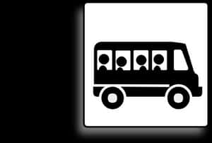 Bus Silhouette Icon PNG image with transparent background