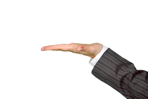 Business Hand Gesture Against Black Background PNG Image