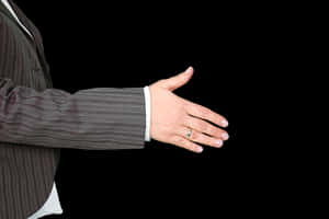 Business Handshake Offer Black Background PNG image with transparent background