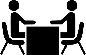Business Meeting Silhouette PNG with transparent background