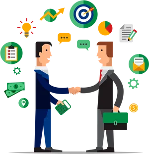 Business Partnership Agreement Concept PNG Image