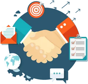 Business Partnership Concept Illustration PNG Image