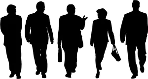 Business People Silhouettes PNG Image