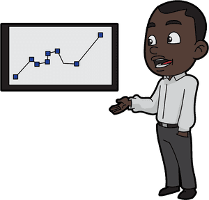 Business Presentation Growth Chart PNG image with transparent background