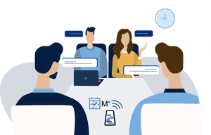 Business Team Meeting Illustration PNG