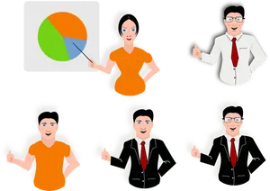 Business Team Presentation Graphic PNG Image