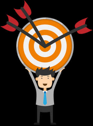 Businessman Achieving Goals PNG image with transparent background