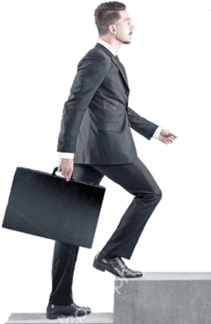 #man #staircase #climbingstairs #businessman #climbing - Businessman Walking Up Stairs, HD Png Download PNG
