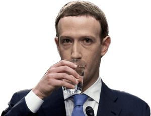 Celebrities - Mark Zuckerberg Drinks Water PNG image with transparent background