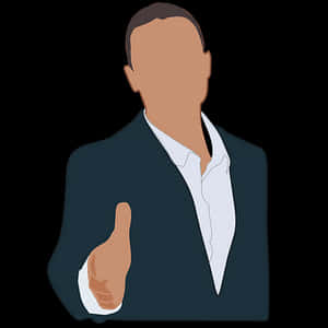 Businessman Extending Hand Vector PNG image with transparent background