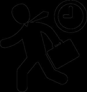 Businessman Rushing Against Time Icon PNG with transparent background