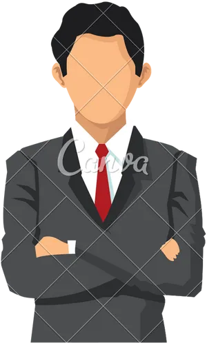 Businessman Silhouette Vector PNG Image