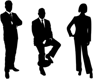 Businessman Silhouettes Set PNG Image