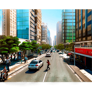 Busy City Street PNG 47 PNG image with transparent background