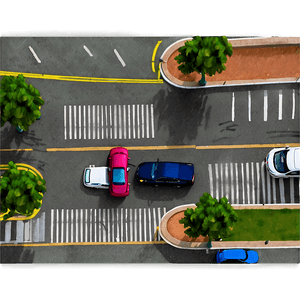 Busy Town Intersection PNG 06252024 PNG with transparent background