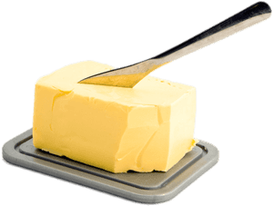 Butter Blockwith Knife PNG image with transparent background