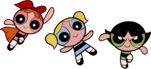 Buttercup Clipart Blossom Bubble - Powerpuff Girl Blossom Bubbles Buttercup, HD Png Download PNG image with transparent background