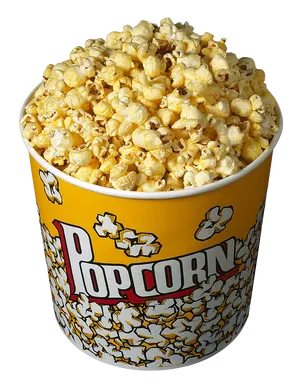 Buttered Popcornin Yellow Bucket PNG Image