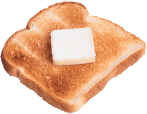 Buttered Toast Slice PNG image with transparent background