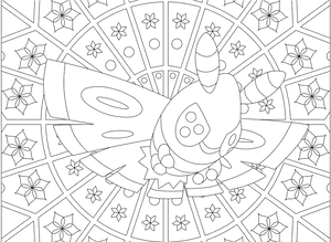 Adult Pokemon Coloring Page Dustox - Adult Coloring Pages Pokemon, HD Png Download PNG image with transparent background