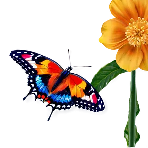 Butterfly On Flower Png 06262024 PNG Image