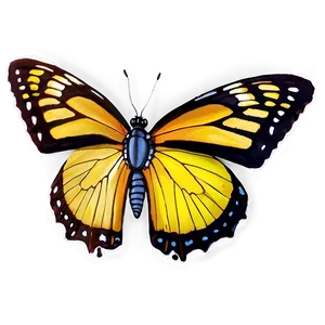 Butterfly On Leaf Png Puf PNG Image