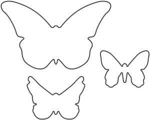 Butterfly Outlines Vector PNG Image