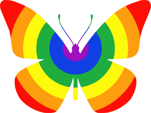 Butterfly Rainbow Insect Color Pollinator - Rainbow Butterfly Clipart, HD Png Download PNG image with transparent background