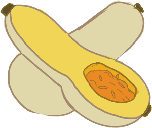 Transparent Butternut Squash Clipart - Baked Squash Clip Art, HD Png Download PNG with transparent background