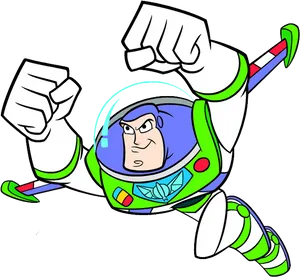 Buzz Lightyear Action Pose PNG Image