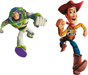 Woody Y Buzz Png Graphic Black And White Download - Buzz And Woody Png, Transparent Png PNG image with transparent background