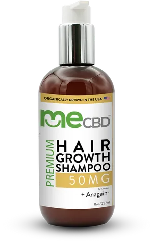 C B D Hair Growth Shampoo Bottle PNG Image