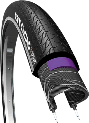 C S T City Bike Tirewith Kevlar Protection PNG Image