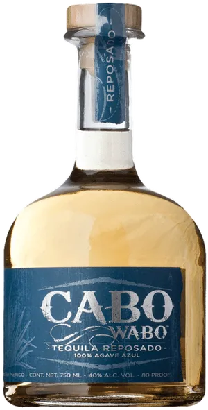 Cabo Wabo Reposado Tequila Bottle PNG Image