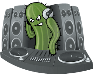 Dj, Cactus, Speakers, Green, Buttons, Knobs, Audio - Dj Cactus, HD Png Download PNG image with transparent background