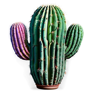 Cactus Sunset Landscape Png 06282024 PNG Image