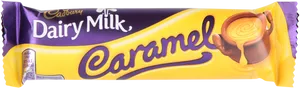 Cadbury Dairy Milk Caramel Chocolate Bar PNG Image