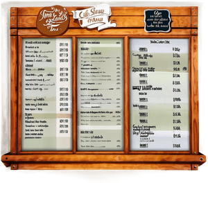 Cafe Menu Board PNG 72 PNG with transparent background