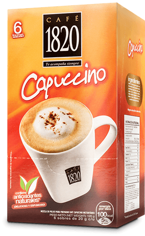 Cafe1820 Cappuccino Box PNG with transparent background
