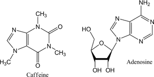 Caffeine_and_ Adenosine_ Chemical_ Structures PNG Image