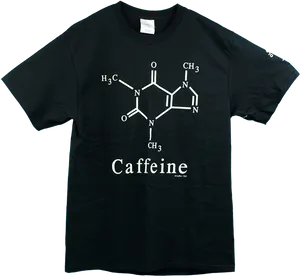 Caffeine Molecule T Shirt Design PNG Image