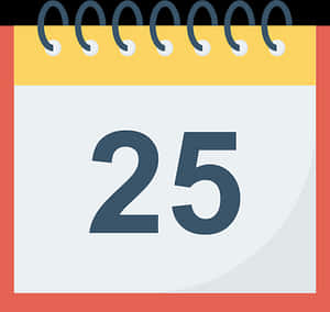 Calendar Icon Date25 PNG image with transparent background