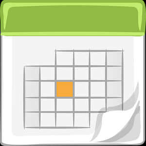 Calendar Iconwith Selected Dateand Page Curl PNG image with transparent background