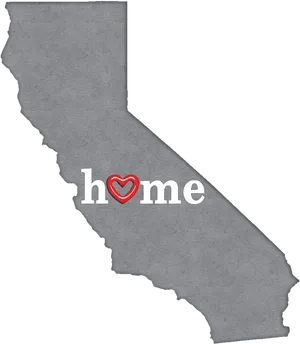 California Home Love Graphic PNG Image