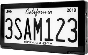 California License Plate2019 PNG Image