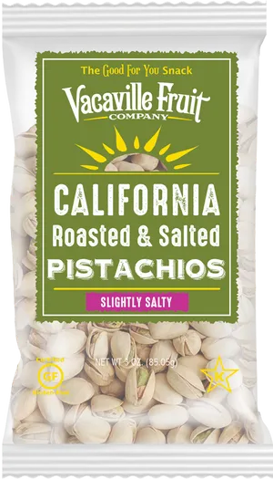 California Roasted Salted Pistachios Packaging PNG Image