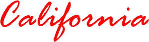 California Script Text PNG Image