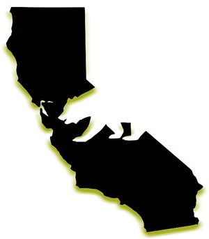 California State Outline Graphic PNG Image